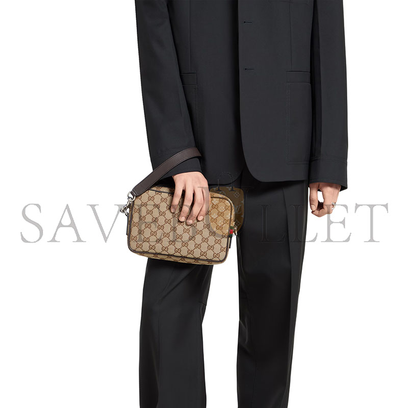 GUCCI GG CANVAS SMALL CROSSBODY BAG 834802 (23*15*5cm)